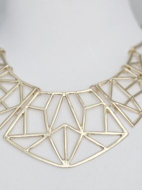 Gold Geometric Statement Necklace - Women Jewelry